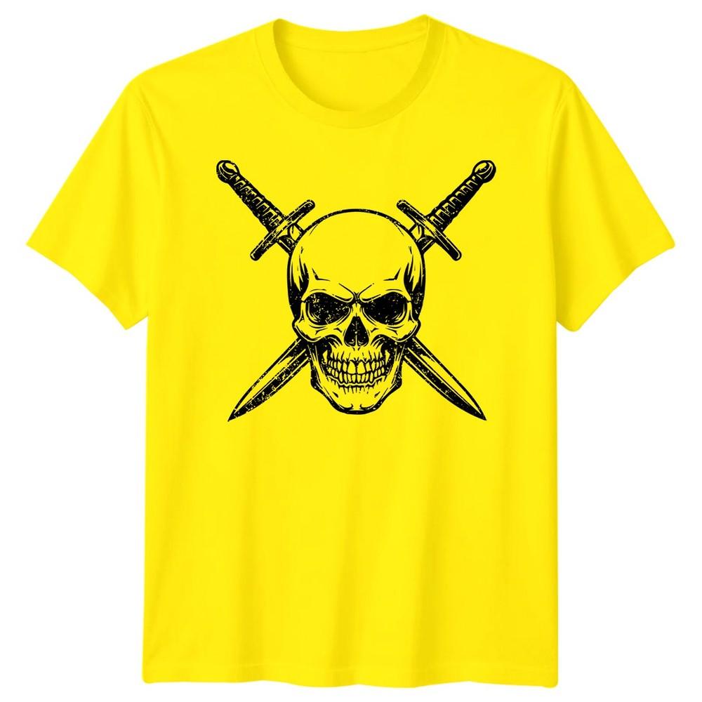 Skull Art Fantasy Unisexs TShirt Crossed Swords Graphic