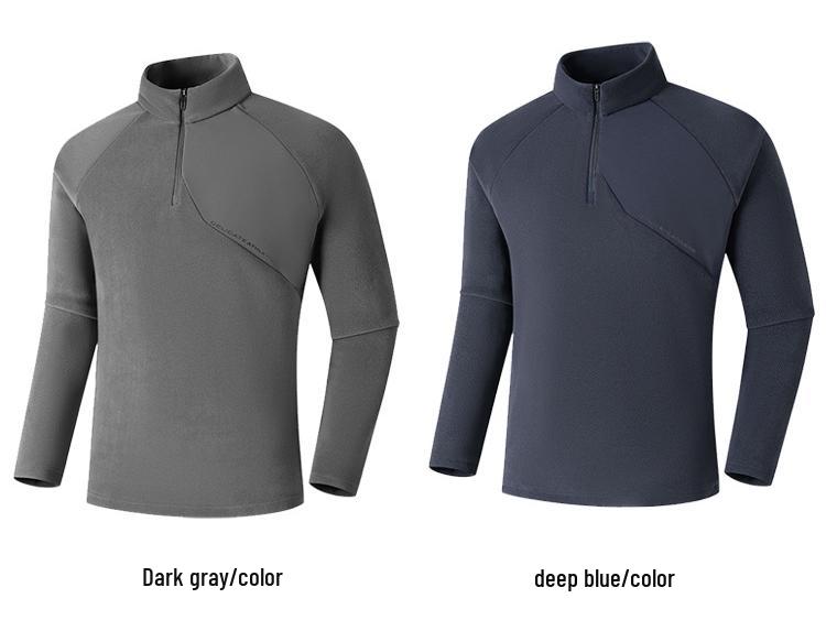 Autumn/Winter Owl Velvet Men's Stand-Collar Zipper Sweatshirt