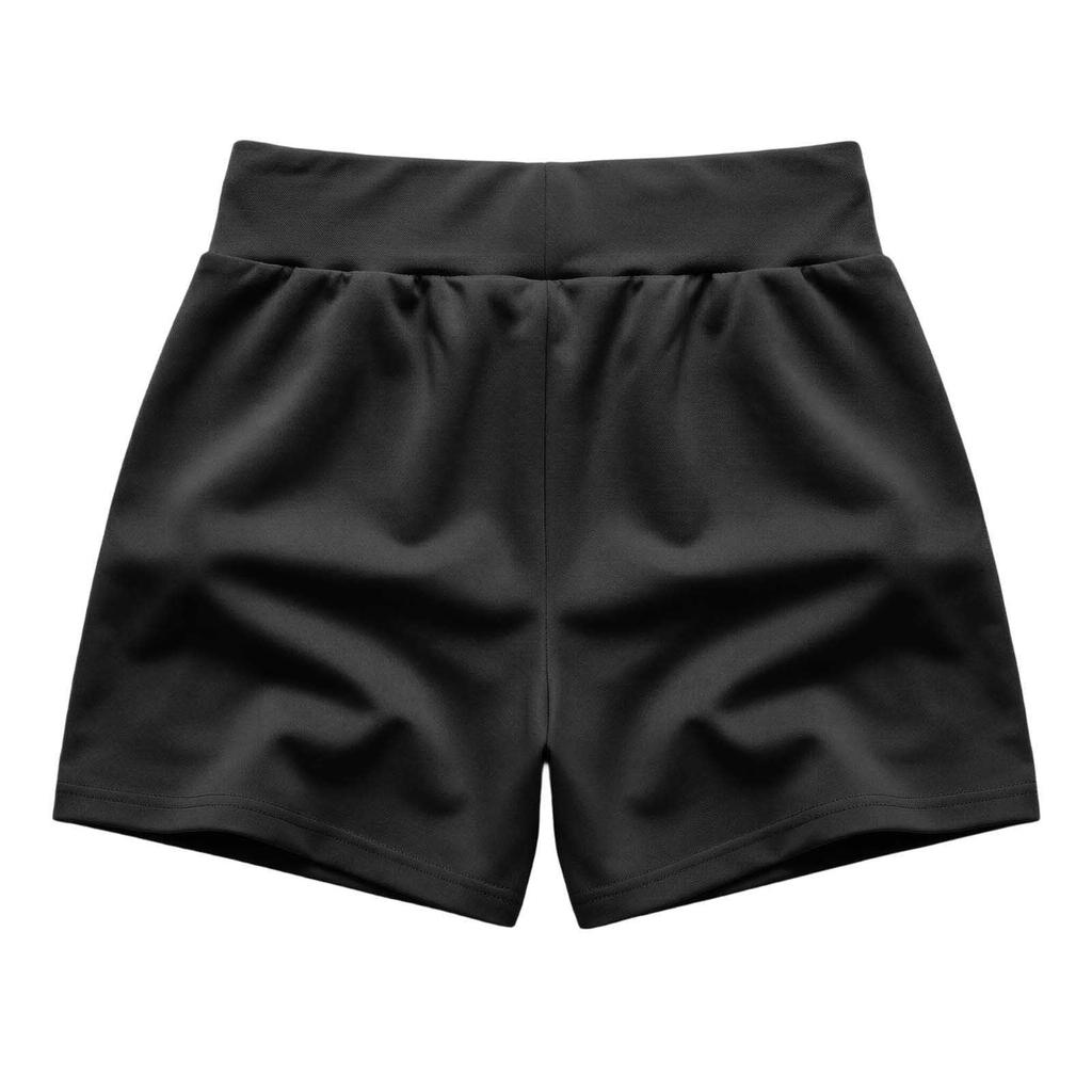Women Casual High Waist Drawstring Shorts Soft Fabric Relaxed Fit Straight Leg Pockets Lightweight Everyday Wear
