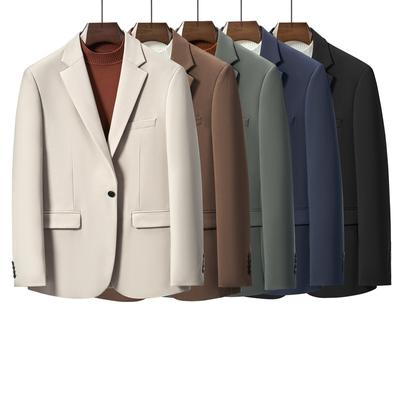 Autumn and Winter Korean Version Suit Men's Slim Casual Small Suit Solid Color Jacket