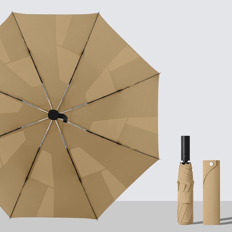 

Трехсекционный 8-спицевый полностью автоматический складной зонт-патч оптом, двухцелевой для солнца и дождя, легко складывающийся зонт, мужской большой full-fiber&8K