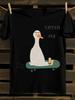 Funny Skateboarding Duck T-Shirt Mens Tshirt Womens Tshirts with Letters Print Short Sleeves T-Shirt Casual Street Tee Shirt Top