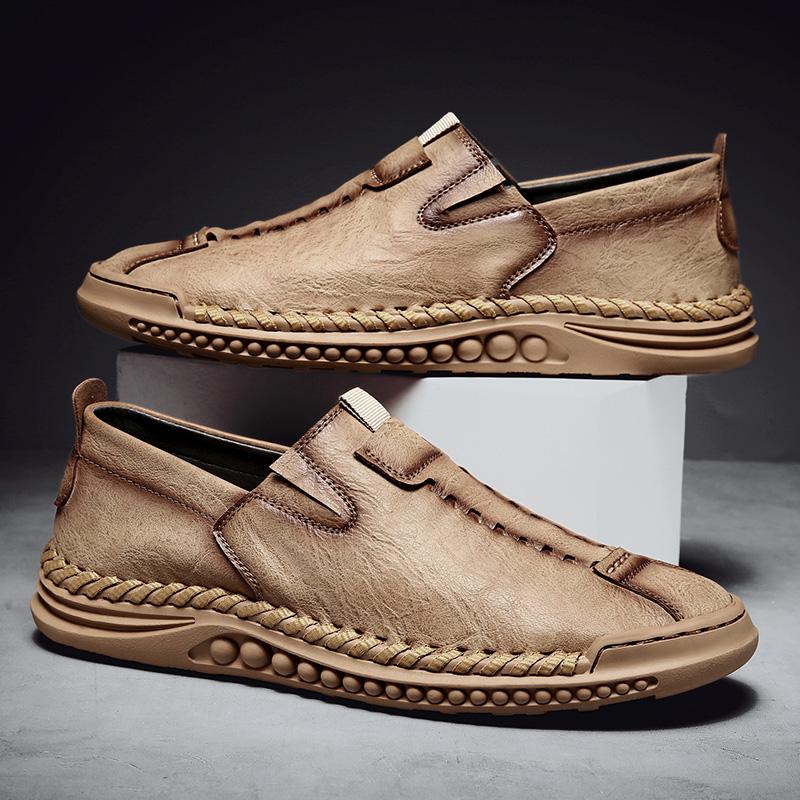 Handmade Casual Leather Shoes Men Loafers Moccasins Man Flats Shoes