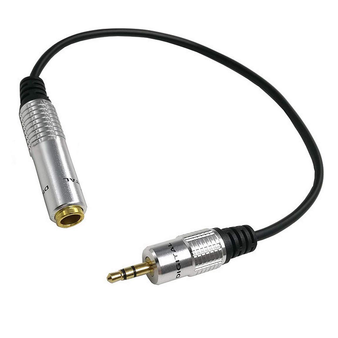 

Rosebe 6.3mm standard jack 3.5mm stereo mini plug conversion cable [aluminum alloy] 14 inch to 18 inch headphone conversion adapter 6.35mm female to