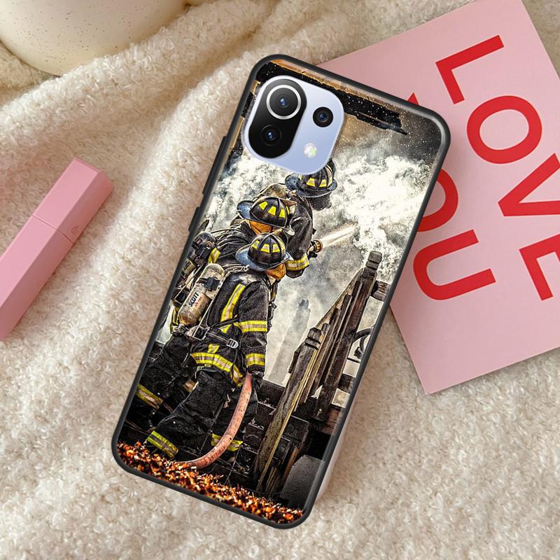 Firefighter Heroes Fireman Case For Xiaomi 11T Pro 12 Mi 11 Lite Cover For POCO X3 GT X4 Pro F1 F3 M3 M4 Pro Cover