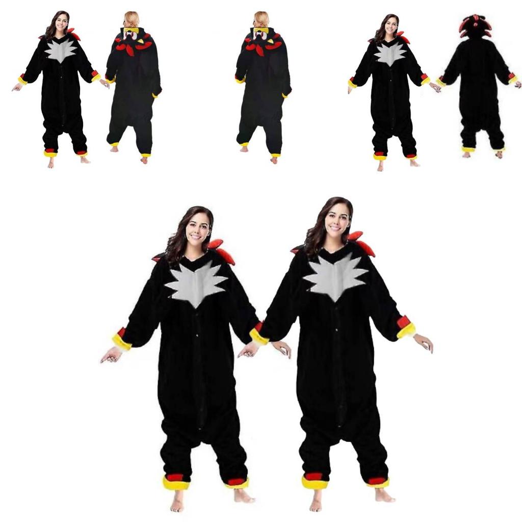 Sonic The Hedgehog Cartoon Fleece Adult Onesie With Warm Thick Fabric For Home Comfort