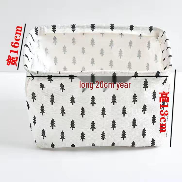 Compact Square Cotton Linen Storage Basket