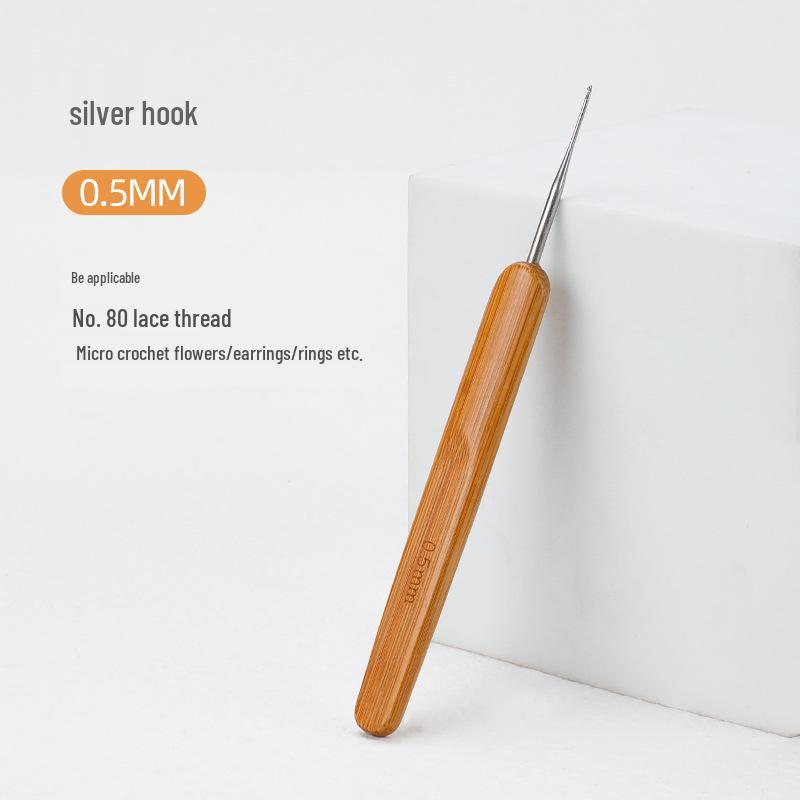 Carbonized Bamboo Crochet Hook for Hand-Knitted Wool Sweaters and Doll Slippers