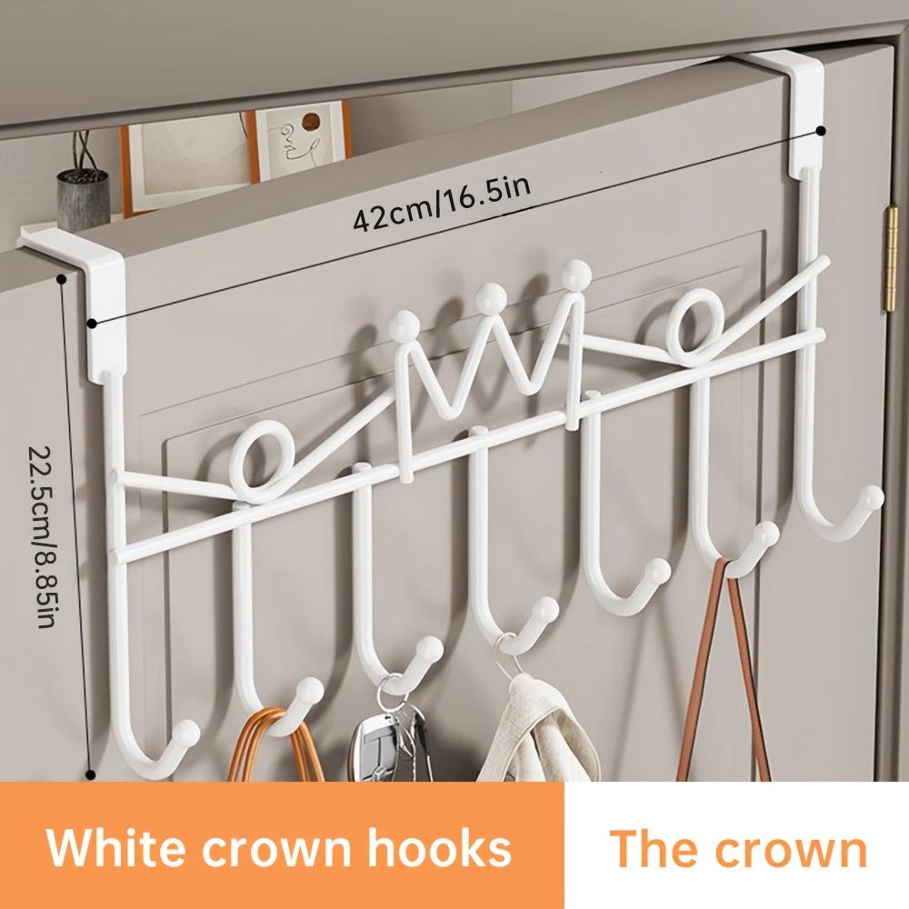 Over-the-Door No-Drill Clothes Rack with Extended and Thickened Hooks for Storage and Organization