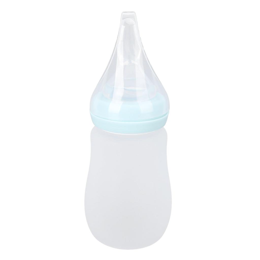 Drinking Aids Feeding Cup Squeeze Controlled Silicone Food Dispensing Spoon Feeder with Straw