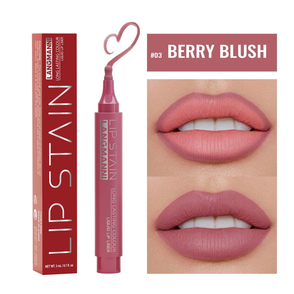 Smink Läppstift Läppar Färg Markörpenna Långvarig Återfuktande Vattentät Matt Läppglans Läppenna Kontur Icke-kladdig Kopp Läppfärg