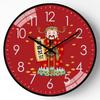 10-inch 25cm Wall Clock Living Room Home New Chinese Style Simple and Creative Chinese Style Clock Super Quiet Clock