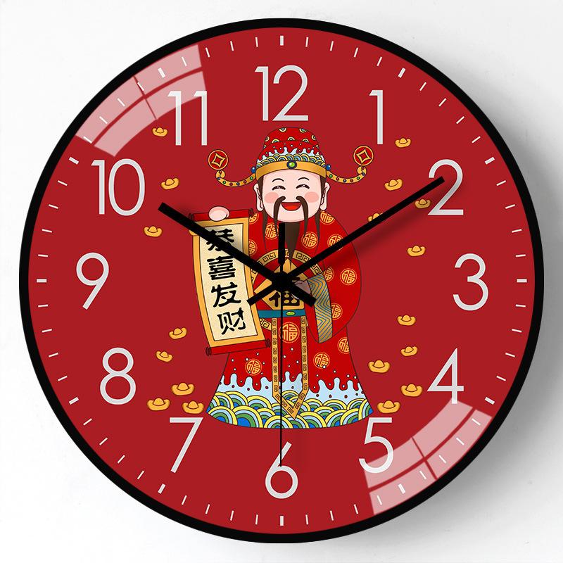 10-inch 25cm Wall Clock Living Room Home New Chinese Style Simple and Creative Chinese Style Clock Super Quiet Clock