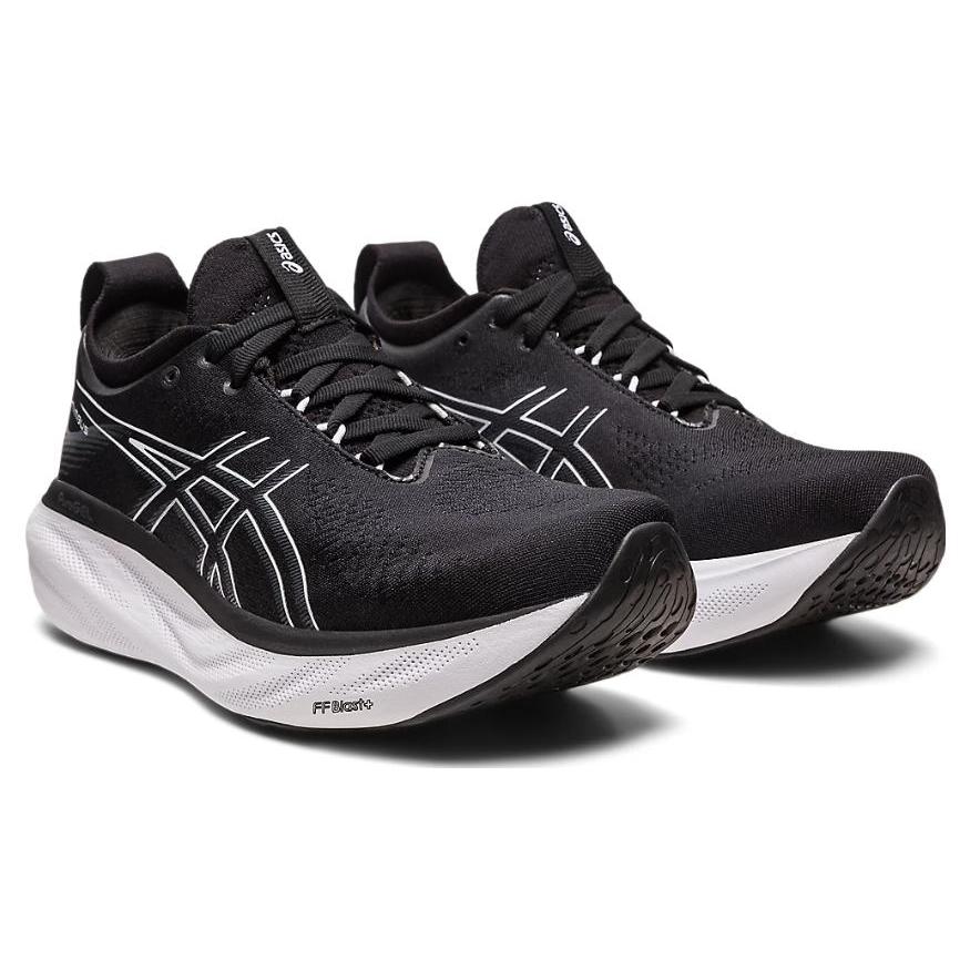 New Asics Gel Nimbus 25 Wide 'Black Pure Silver' Women's 1012B437-001