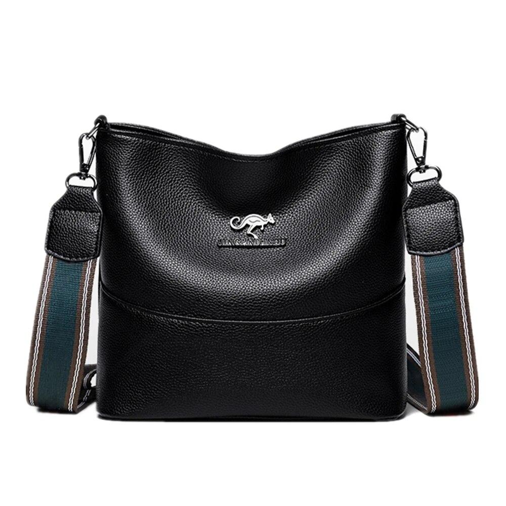 

Мягкие сумки через плечо из воловьей кожи для женщин, 2021, роскошные сумки, женские сумки, дизайнерские женские повседневные сумки на плечо, bolsos de mujer чёрный