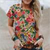 New Women's Printed T-shirt 3D Printed Tie Dye Star Moon T-shirt Women's Street Wear Short Sleeved Harajuku T-shirt
