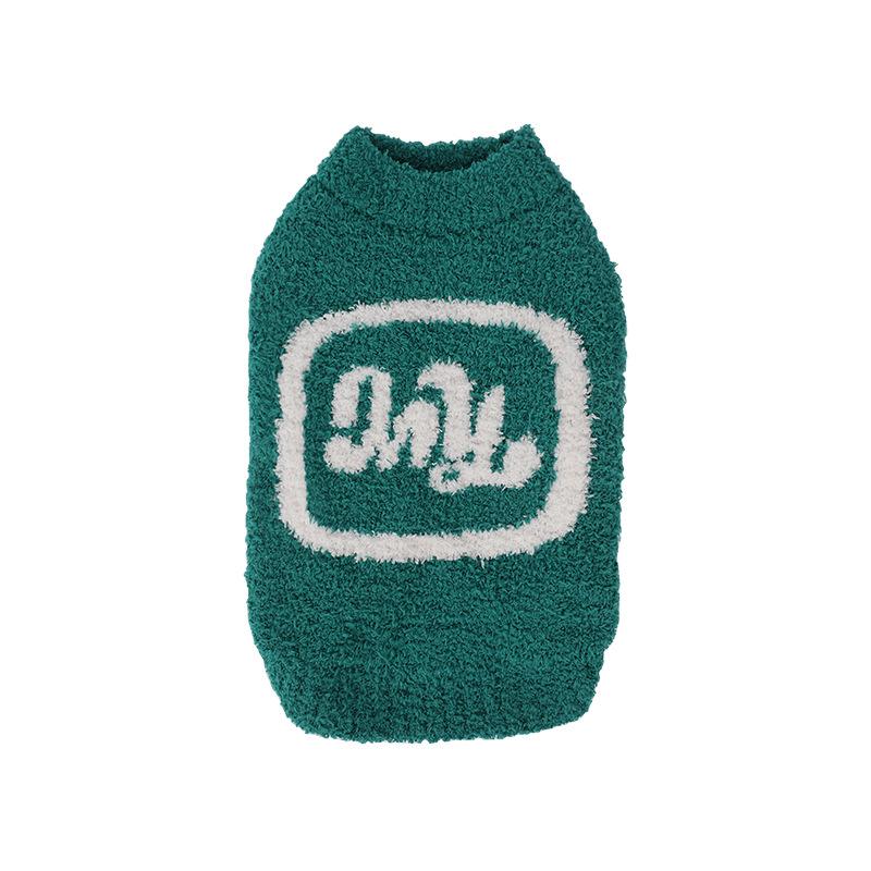 Pet Clothes Autumn and Winter Elastic Half-fleece Knitted Sweater Bichon Maltese Medium and Small Dog Clothes