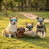Winddichte Haustier-Sonnenbrille Faltbare Struktur Hundebrille Hunde-Augenschutz Sonniges Outdoor