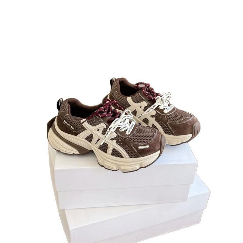 Platform dad shoes women's new casual sneakers small height increase versatile retro women's shoes