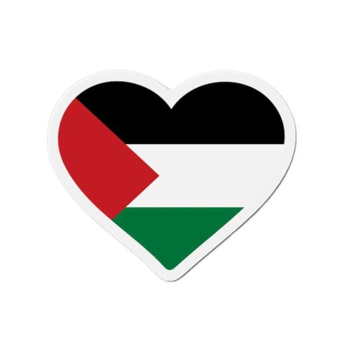 Aimant Coeur Drapeau Palestine - Multicolore - 10 Cm - 50 Pièces - Résine Synthétique - Mixte