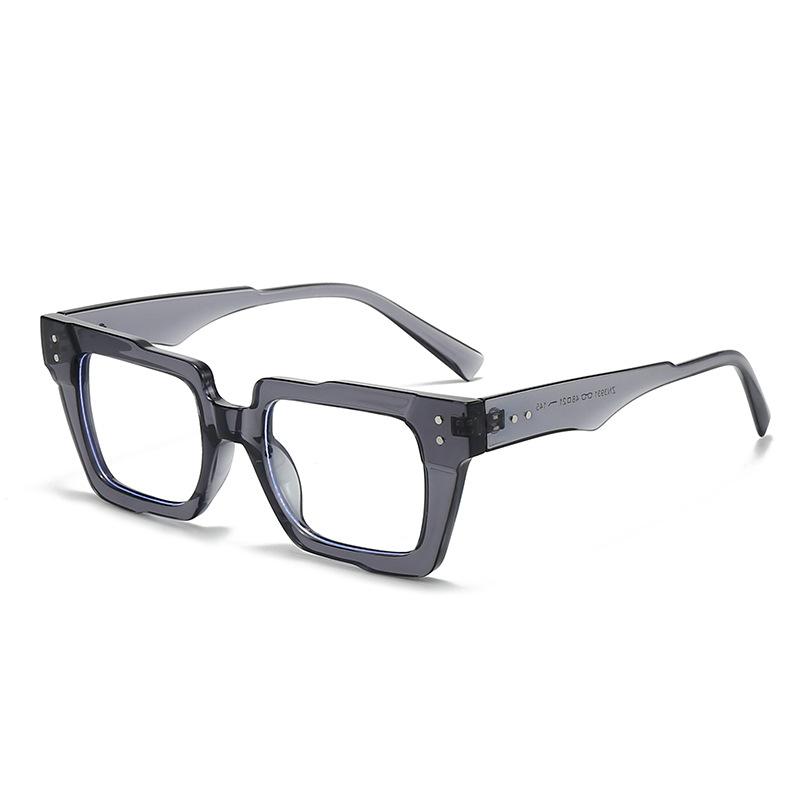 New Vintage Thick Leg Square Sunglasses Women Men Fashion Rice Nail Green Sun Glasses UV400