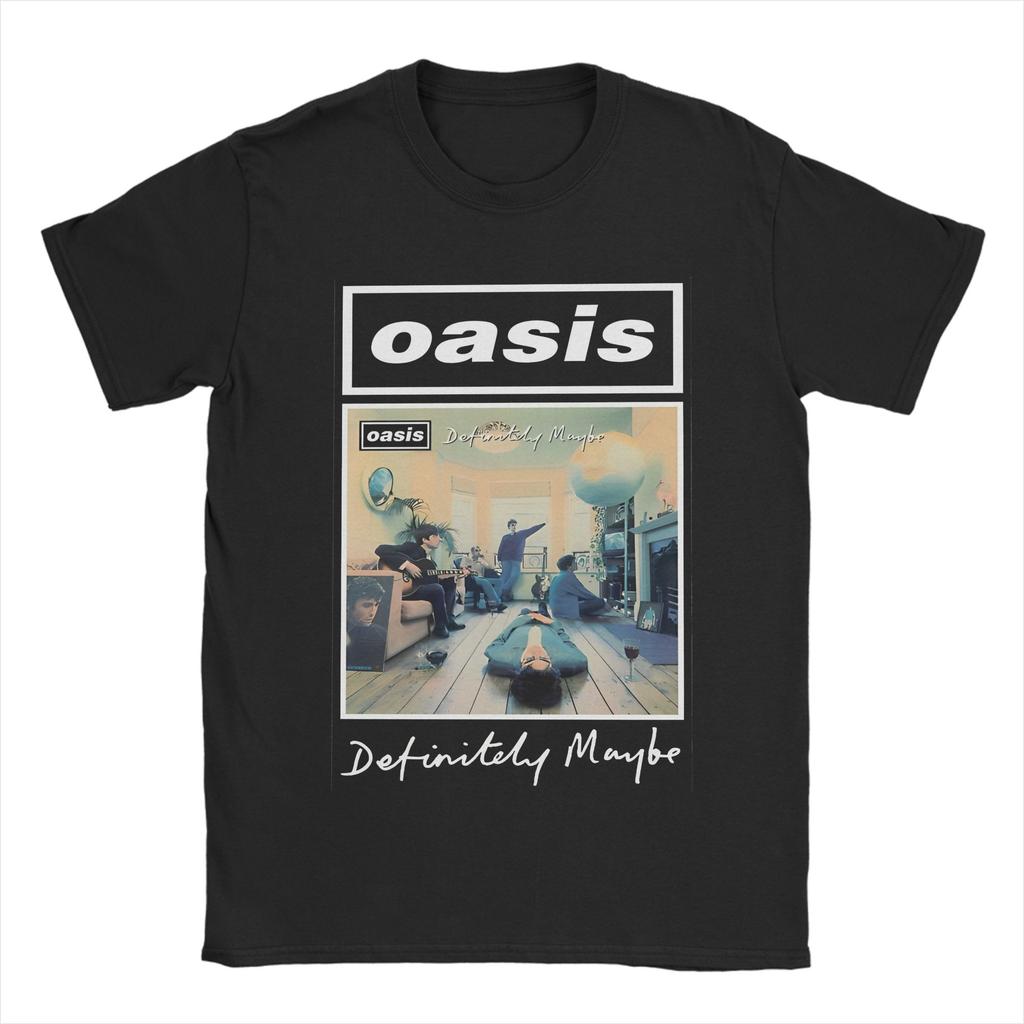 Funny O-Oasis Definitely Maybe T Shirt Men's Cotton Short Sleeve O-neck Summer Top Tee