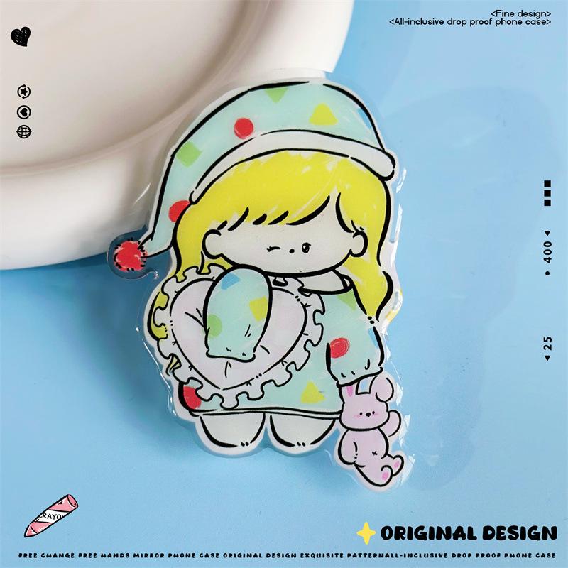 

Милый настольный магнитный держатель для телефона Zhitai - мультяшный дизайн, ленивое телескопическое крепление для подушки безопасности