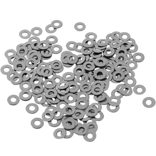 TBDBNR M2 Flat Washers, Set of 100, Round, 304 Stainless Steel, Gasket Fasteners, Spacers, for Screws, Corrosion-Resistant, Rust-Resistant, Convenient
