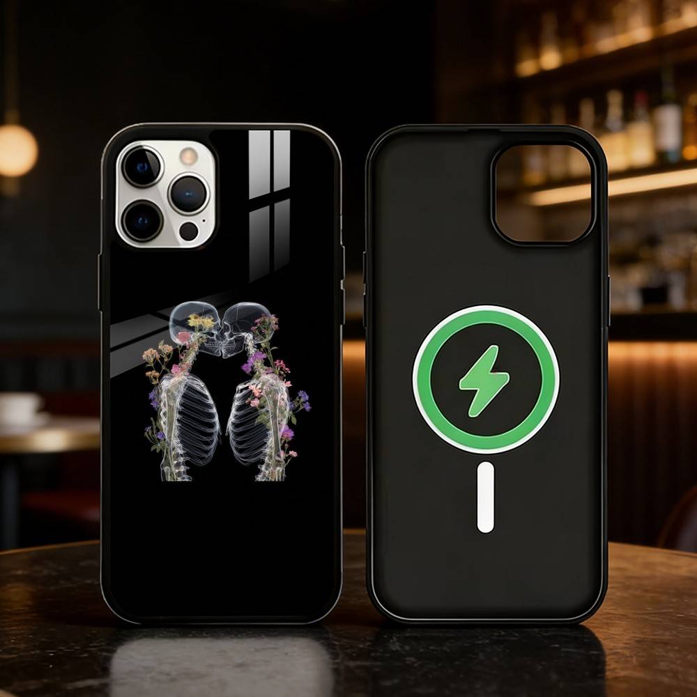 

Anatomy Skeleton Phone Case For iPhone 17/16/15/14/13/12/Plus/Pro/Max for Magnetic Wireless Charging iPhone12
