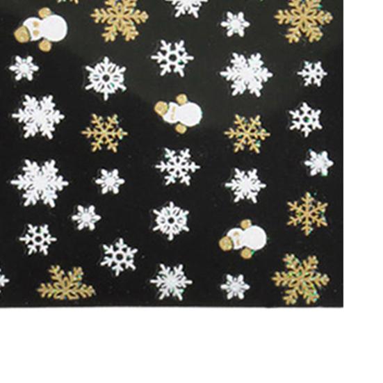 Stylish Snowflake Pattern Solid Color Nail Sticker Fingernail Decal
