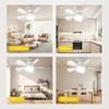 with E27 Base E27 Screw Ceiling Fan Light Mute Design 3 Color Lights Fan  Home Decor
