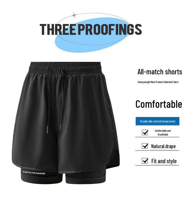 2026 Dual-Layer Men's Shorts: Sports, Running, Beach, Fitness