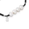 TOUS Pearls Black Cord, Silver and Pearl Bracelet /213031540