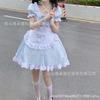 Sex Underwear Two-dimensional Blue Japanese Cute Girl Pure Desire Lolita Maid Pleated Dress Maid
