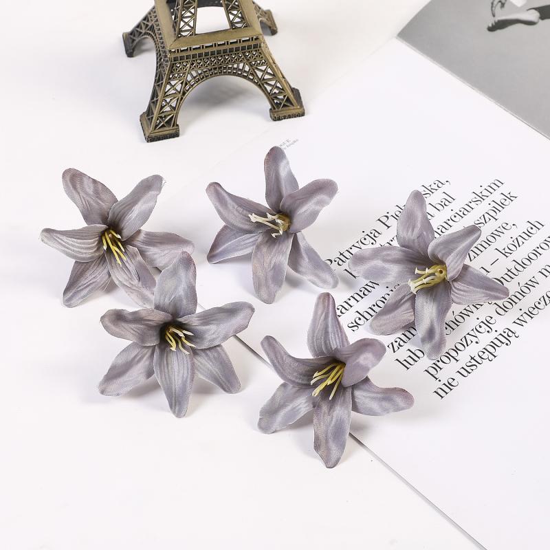 Lilien Seidenblumen Kopfschmuck: Künstlicher Blumiger Haarschmuck für DIY, Handgemachte Dekoration, Hochzeiten und Heimdekoration