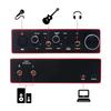 Interfejs audio usb x2 karta muzyczna 16bit 48v 23db 2vrms gitary dźwiękowy