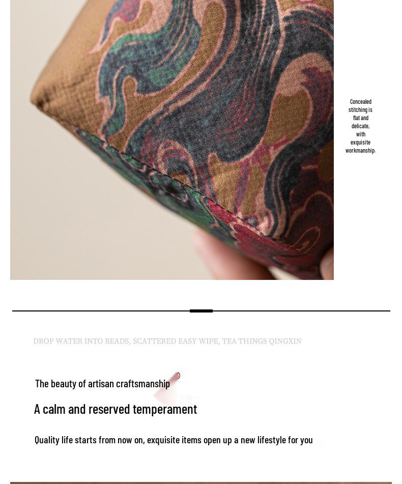 Portable Silk Travel Tea Set Bag for Outdoor Tea Ceremony