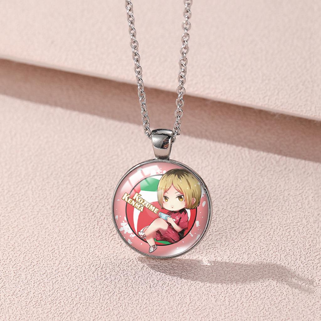 Quality Premium Hinata Shoyo Anime Necklace With Gemstone Style For Trendy Fashion Lovers