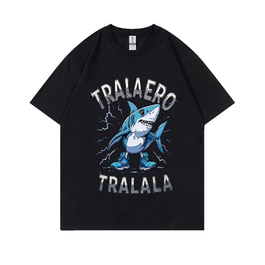 Hot Sale Italian Brainrot Funny Meme T Shirt Tralalero Tralala Tung Tung Tung Sahur Brr Brr Patapim Bombardiro Crocodilo T-shirt