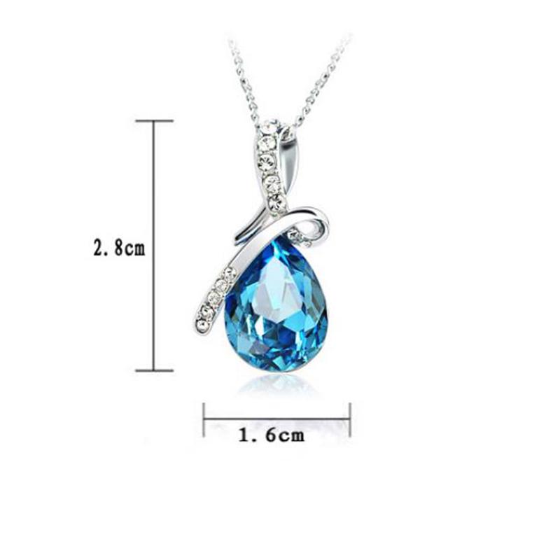 Damen Halskette Anhänger Lila Blau Schmetterling Herz Cabochon Geschenk Party