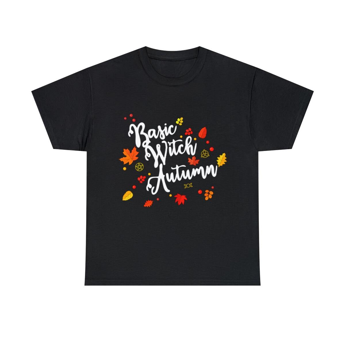 Basic Witch Autumn Graphic Tee Shirt, S-5XL S