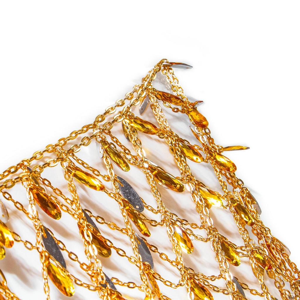 Hollow Mesh Short Rhinestone Body Chain Fashion Bikini Waist