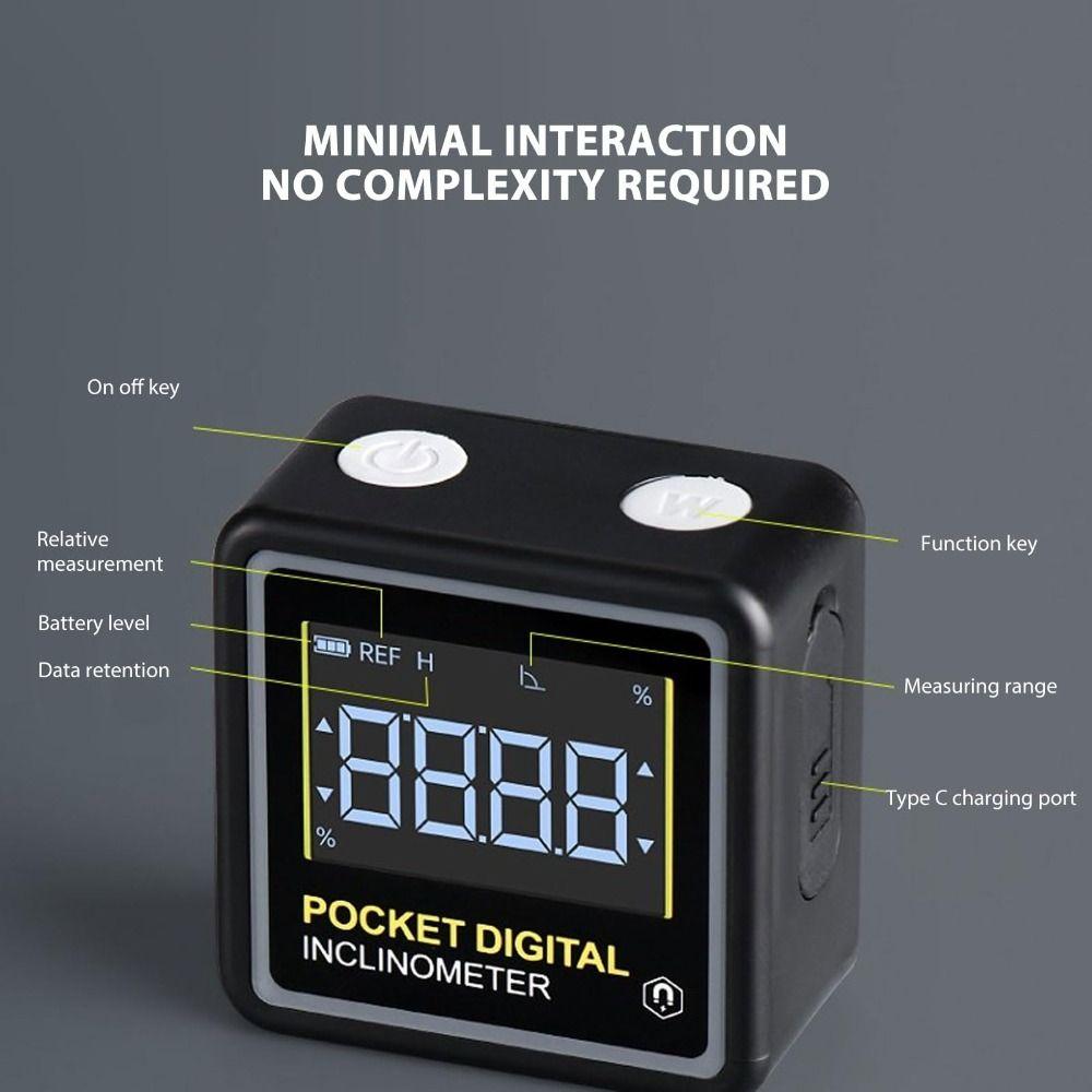 LCD Backlight Slope Meter Waterproof Digital Inclinometer Electronic Angle Protractor  Engineers