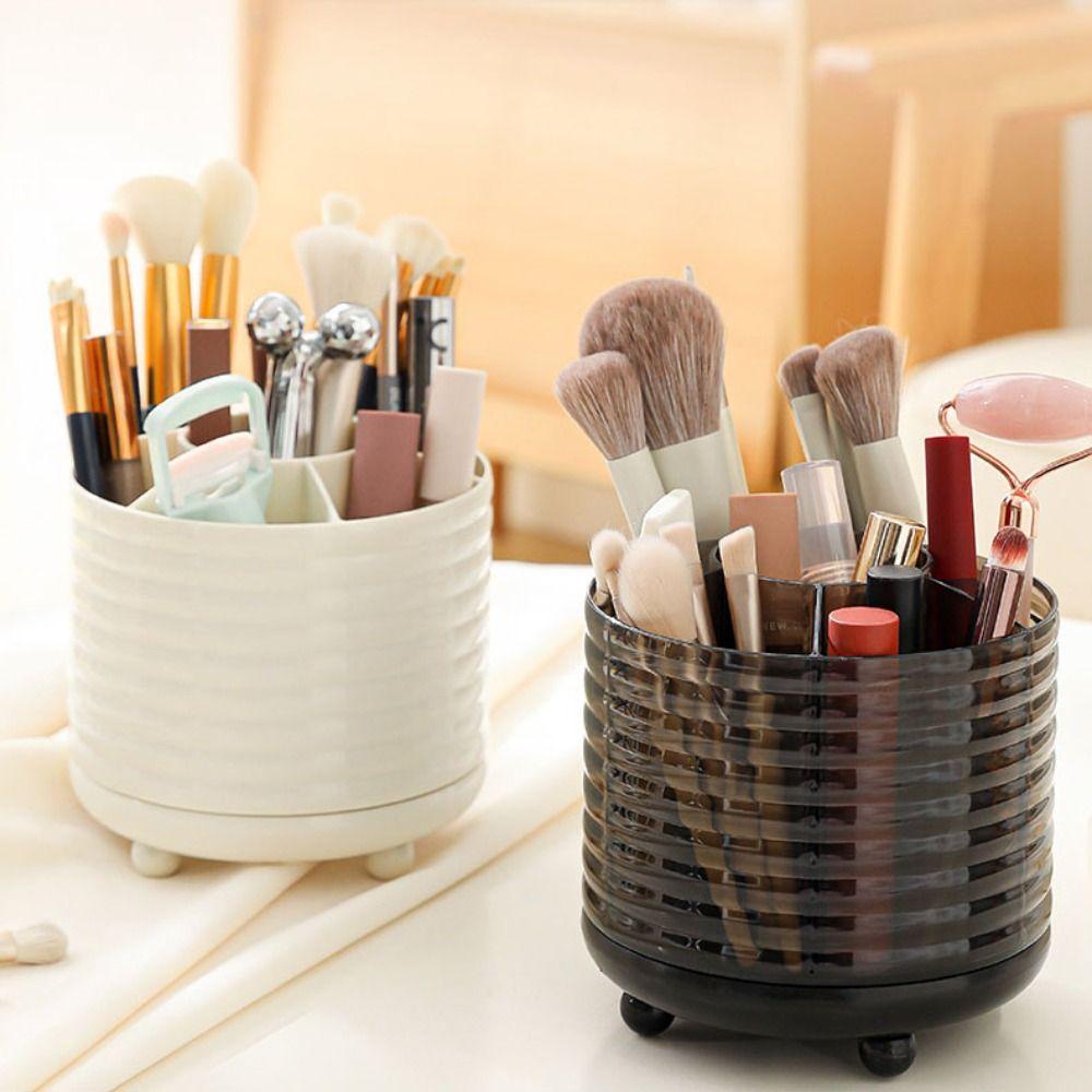 

with 7 Compartments Pen Container Large Capacity Desktop Cosmetic Organizer School білий