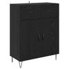 Highboard in Black Oak Look 69.5 x 34 x 180 cm Engineered Wood