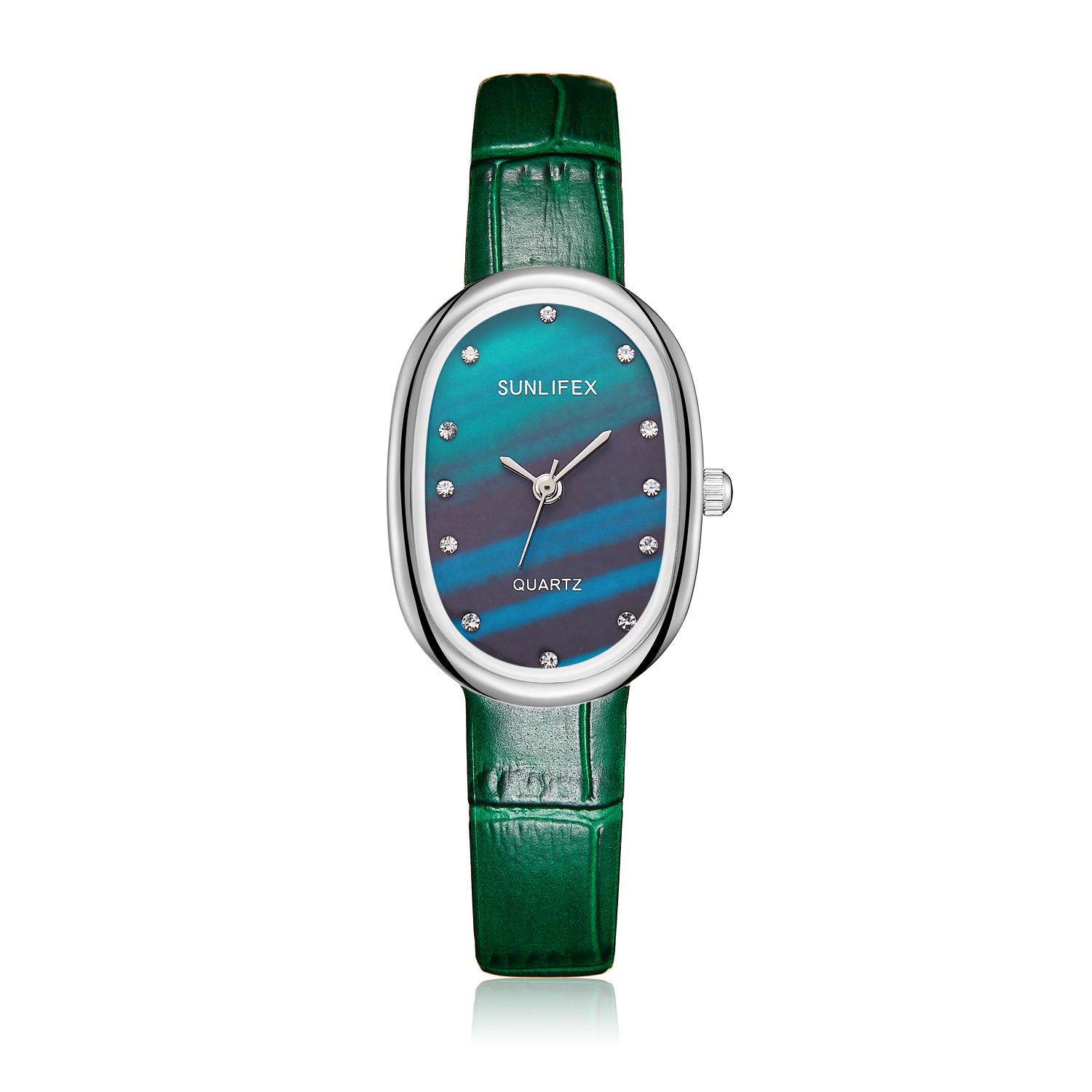 Quartz Women S Watch Niche Light Luxury High-End Goose Egg Oval Dial Fashion