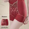 High Waist Underwear Slimming Underpants Embroidery Flower Postpartum Body Shaper  Lady