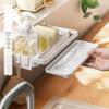 Wall-Mounted Kitchen Sponge Holder & Dish Soap Shelf with Drip Tray