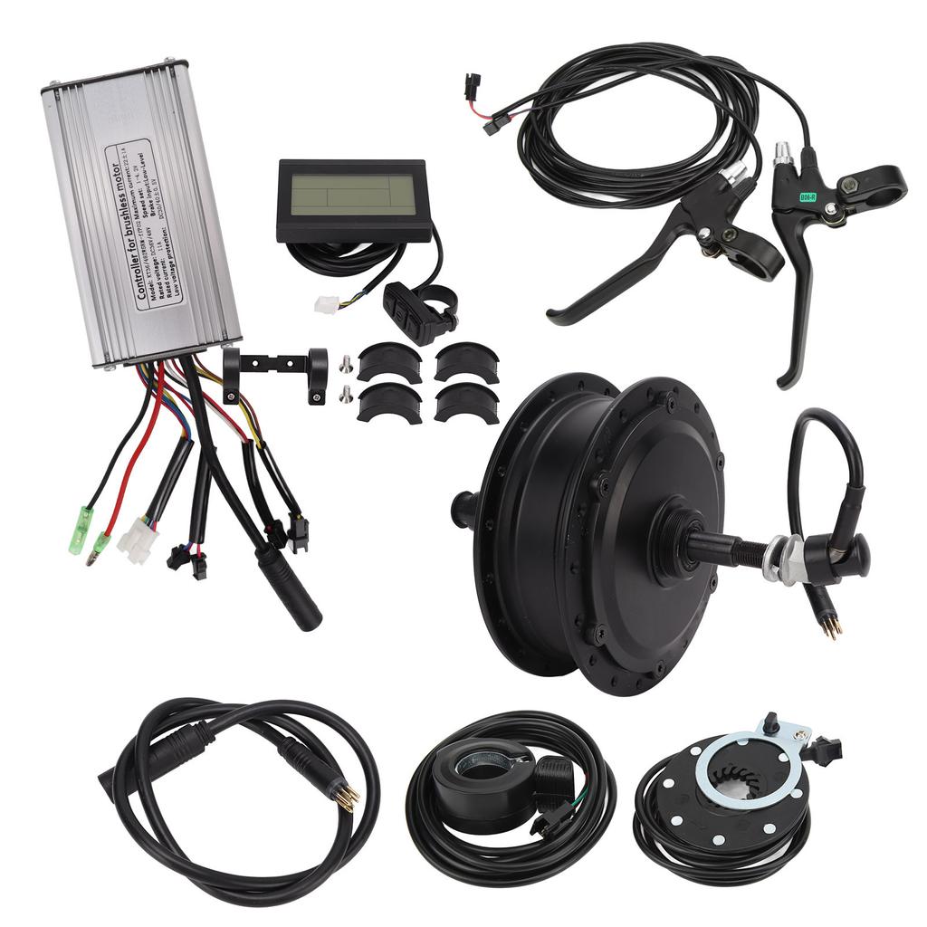 Kit di Conversione Ruota Posteriore per Bicicletta Elettrica Motore Posteriore 48V 500W Display LCD3 Kit Sensore di Assistenza alla Pedalata