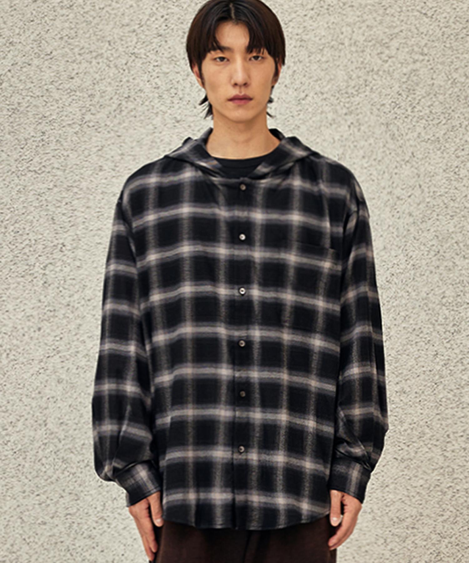 Vault Byway Hooded Shirts (Black Omble) Black Check/2